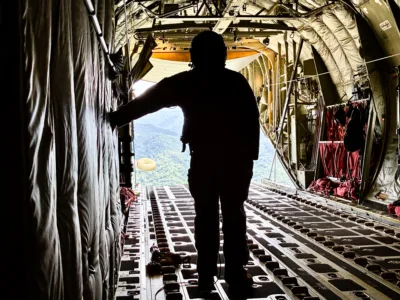 Air National Guard performs flyover, cargo drops at Scout Jamboree
